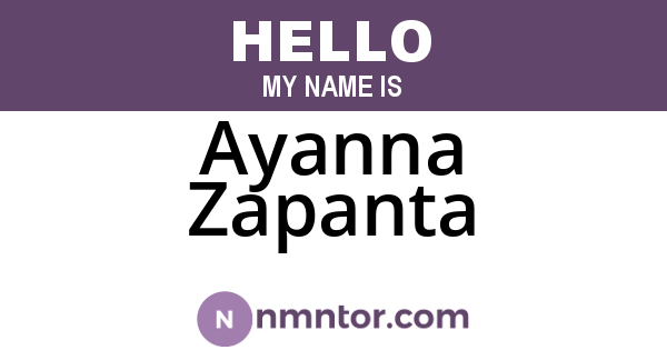 Ayanna Zapanta