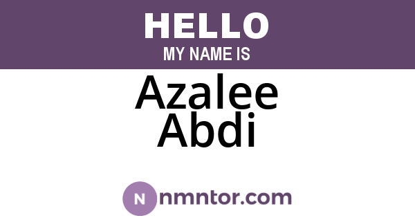 Azalee Abdi