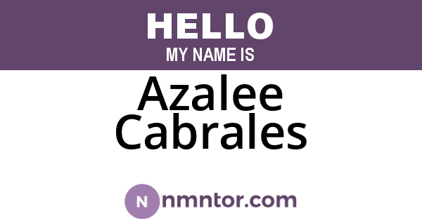 Azalee Cabrales