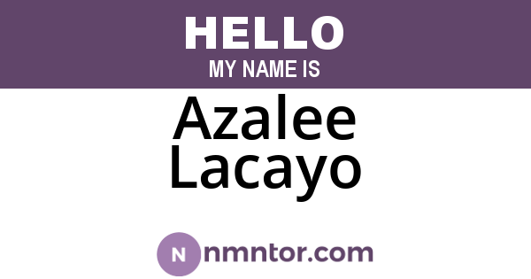 Azalee Lacayo