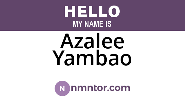Azalee Yambao