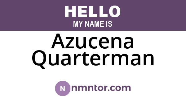 Azucena Quarterman