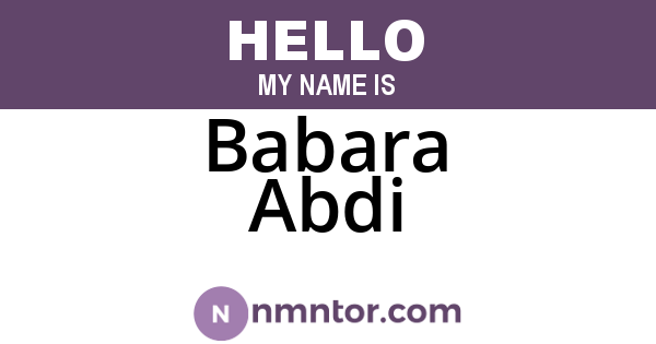 Babara Abdi