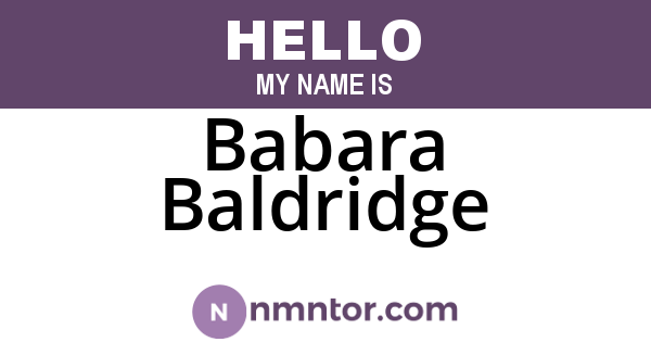 Babara Baldridge