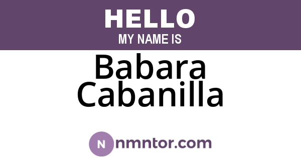 Babara Cabanilla