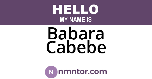 Babara Cabebe