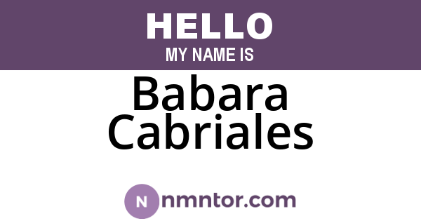 Babara Cabriales
