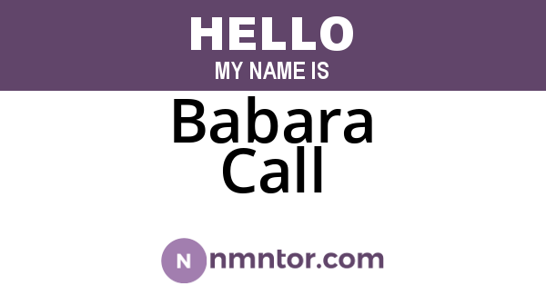 Babara Call