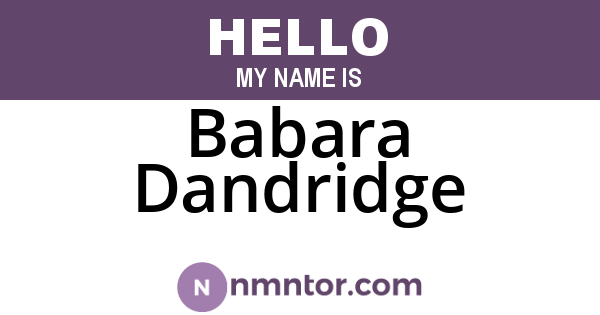 Babara Dandridge