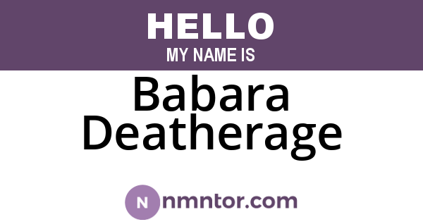 Babara Deatherage
