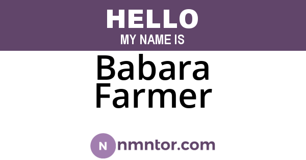 Babara Farmer