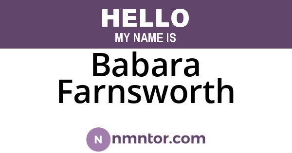 Babara Farnsworth