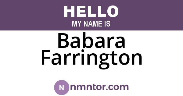 Babara Farrington