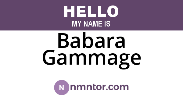 Babara Gammage