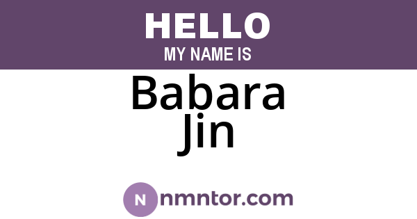 Babara Jin