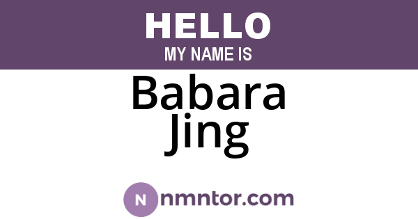 Babara Jing