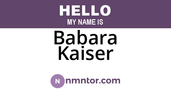 Babara Kaiser