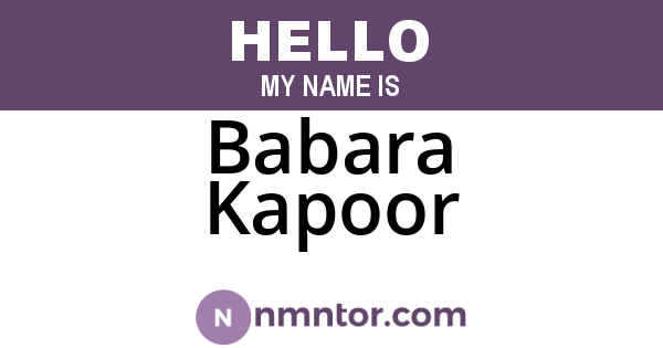 Babara Kapoor