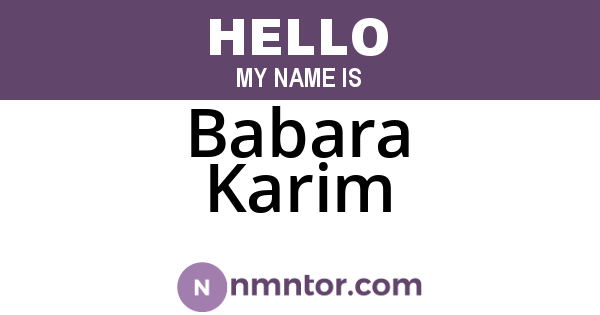 Babara Karim