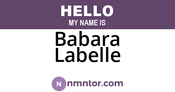 Babara Labelle