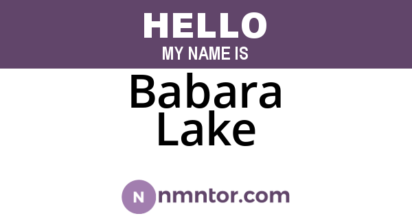 Babara Lake