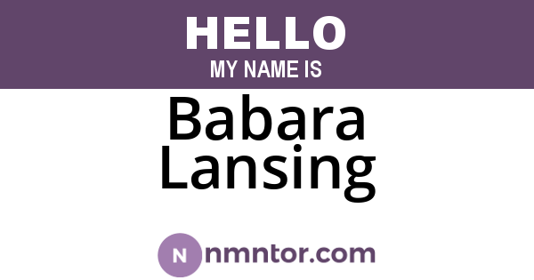 Babara Lansing