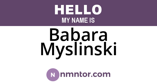 Babara Myslinski