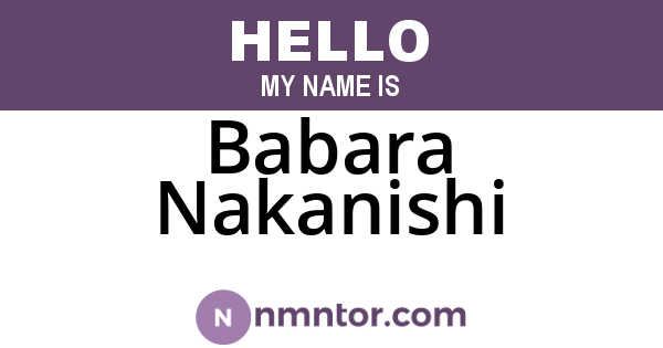 Babara Nakanishi
