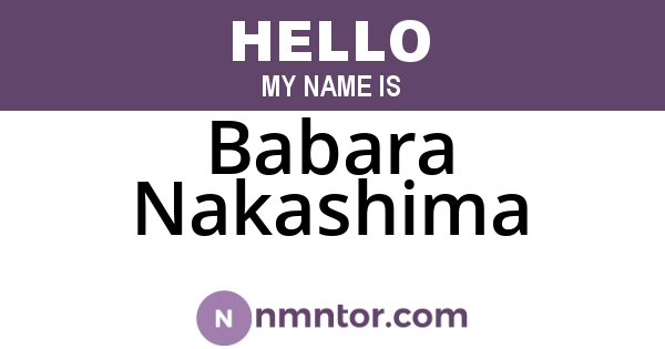 Babara Nakashima