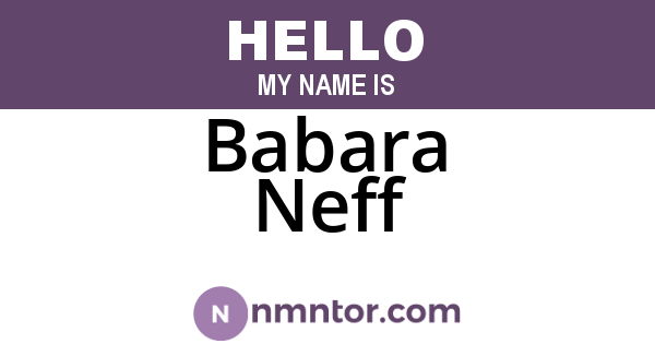 Babara Neff