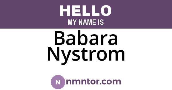 Babara Nystrom