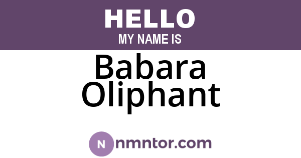 Babara Oliphant