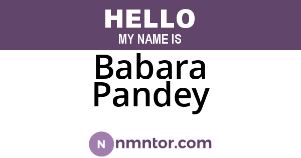 Babara Pandey