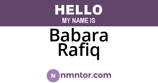 Babara Rafiq