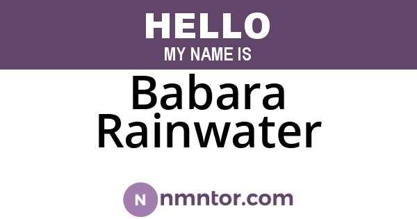 Babara Rainwater