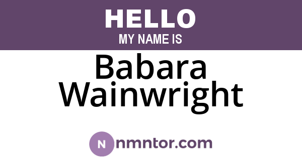 Babara Wainwright