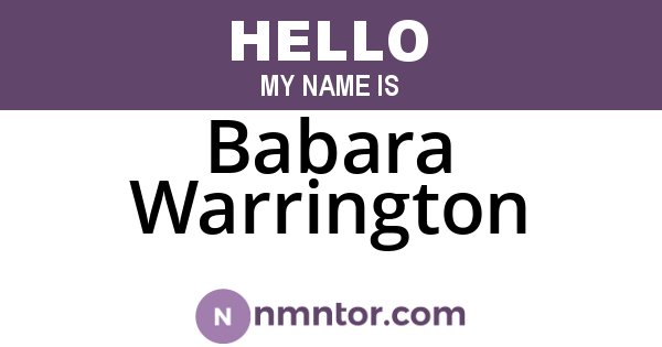 Babara Warrington