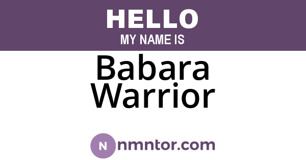 Babara Warrior