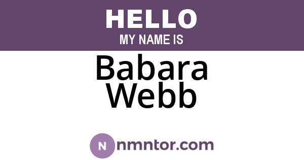 Babara Webb