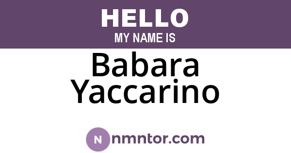 Babara Yaccarino