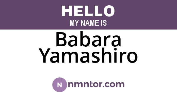 Babara Yamashiro