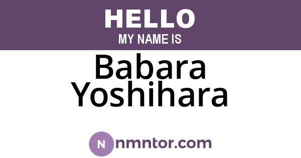 Babara Yoshihara