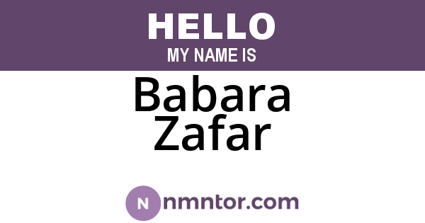 Babara Zafar