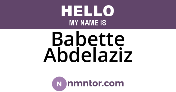 Babette Abdelaziz