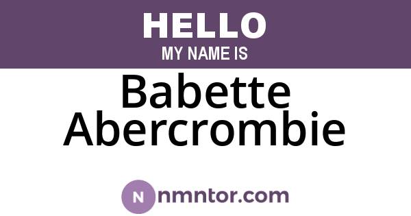 Babette Abercrombie