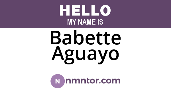 Babette Aguayo