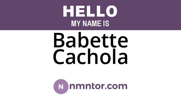 Babette Cachola