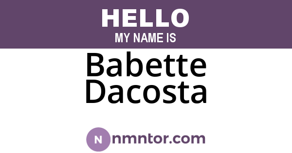 Babette Dacosta