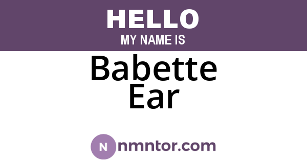 Babette Ear