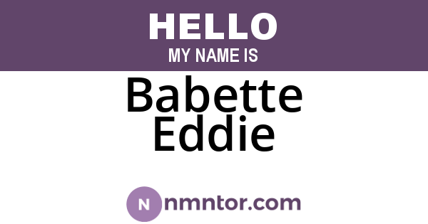 Babette Eddie